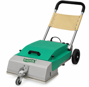SATOL M-211 Escalator Cleaner machine with rolling brush and vacuum motor for escalator cleaning.
