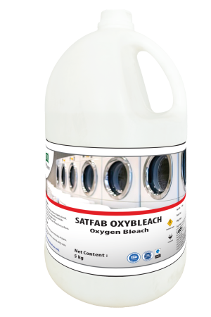 SATFAB OXYBLEACH oxygen bleach liquid peroxide-based laundry bleach 5 kg container